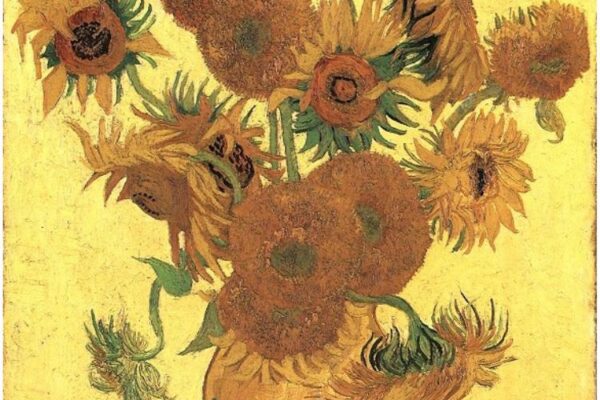 Still-Life_-Vase-with-Fifteen-Sunflowers